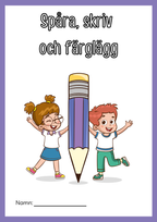 Spåra, skriv och färglägg - Häfte