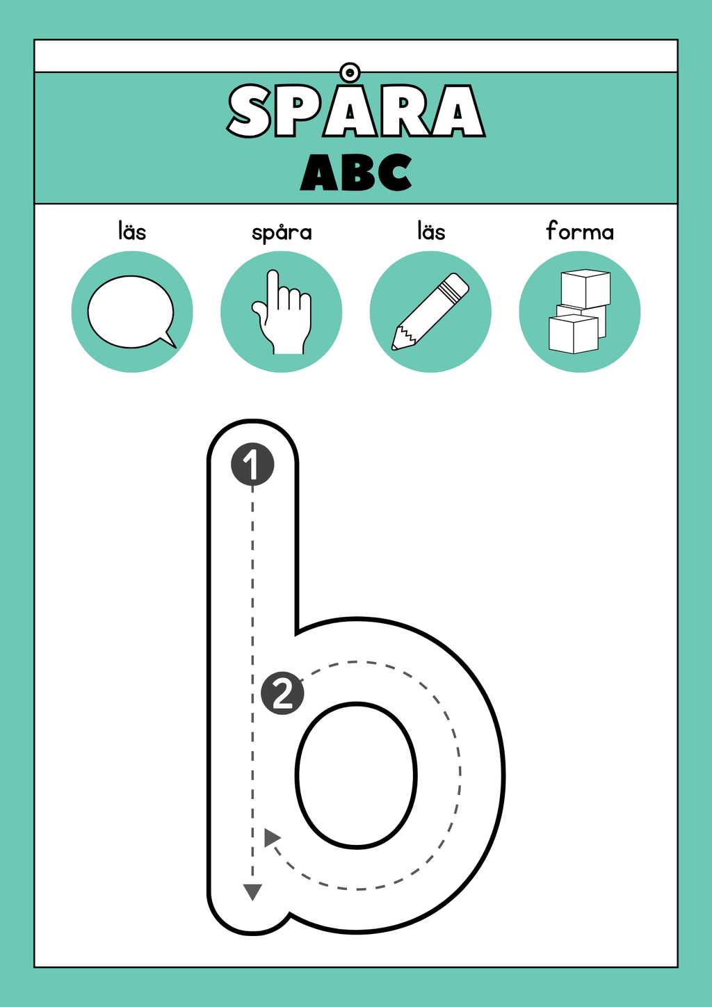 Spåra abc - Gemener