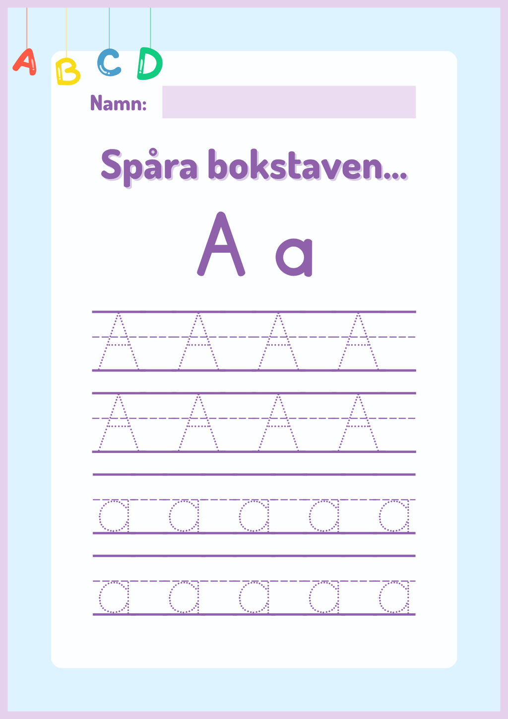 Spåra bokstäver - Alfabetet