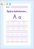 Spåra bokstäver - Alfabetet