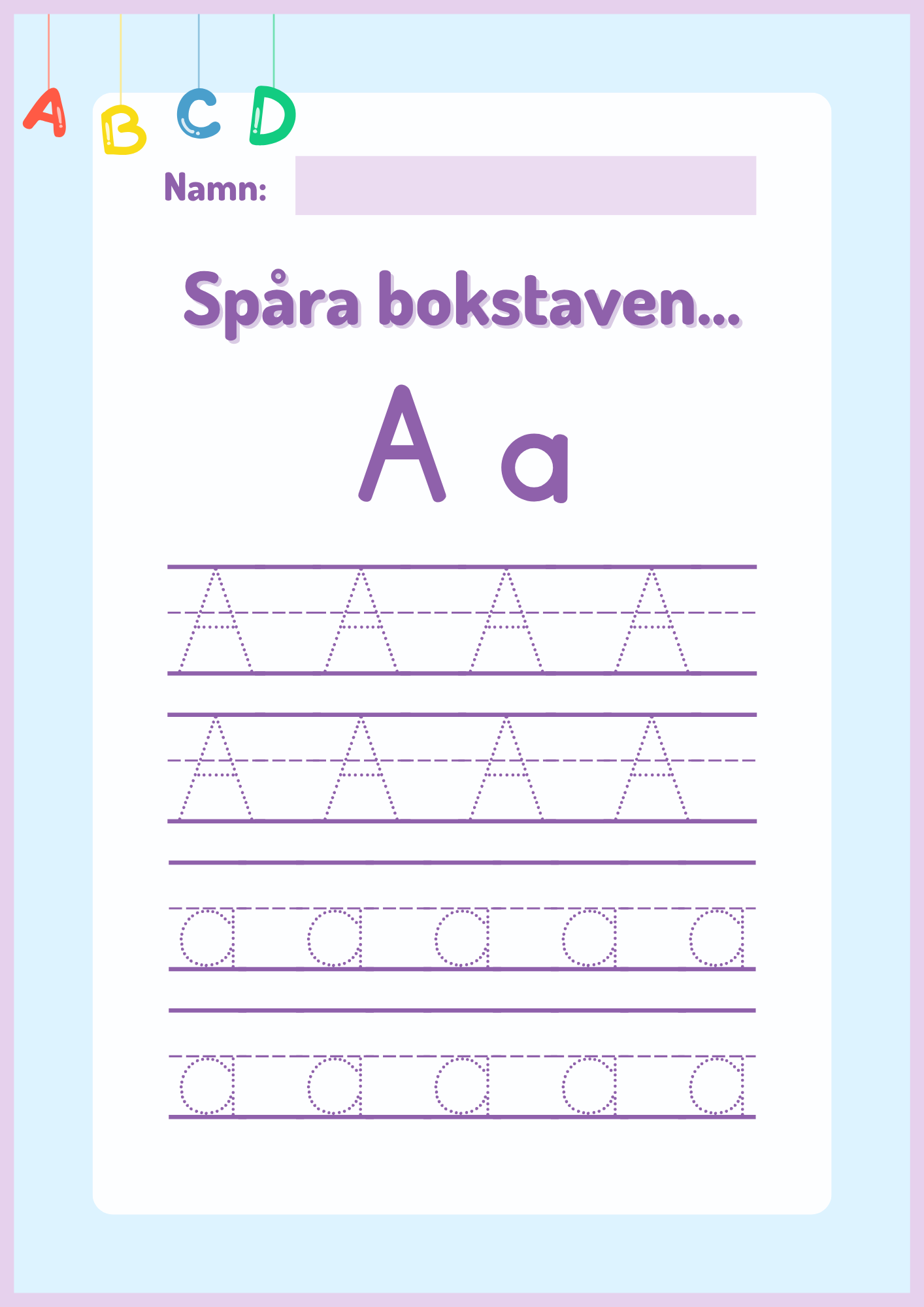 Spåra bokstäver - Alfabetet