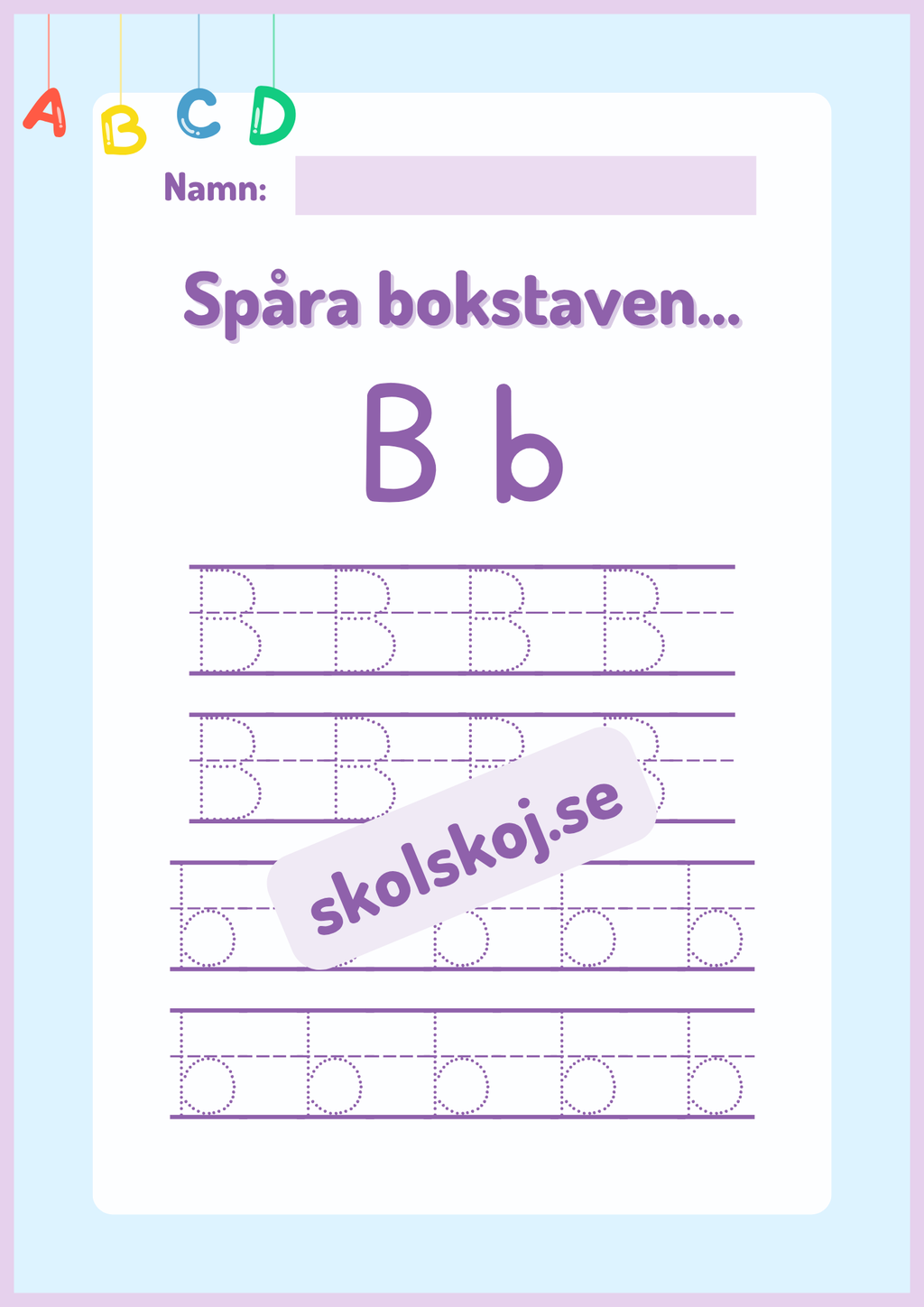 Spåra bokstäver - Alfabetet