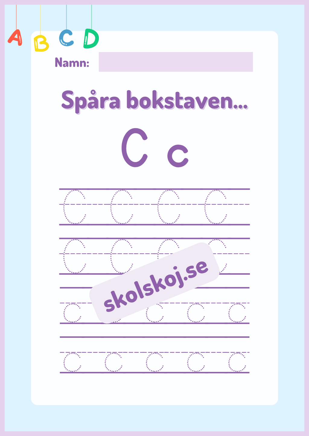 Spåra bokstäver - Alfabetet
