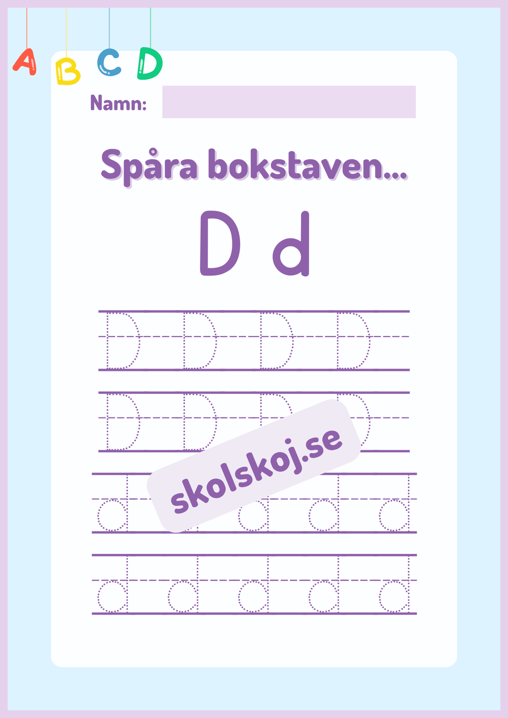 Spåra bokstäver - Alfabetet