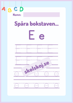 Spåra bokstäver - Alfabetet