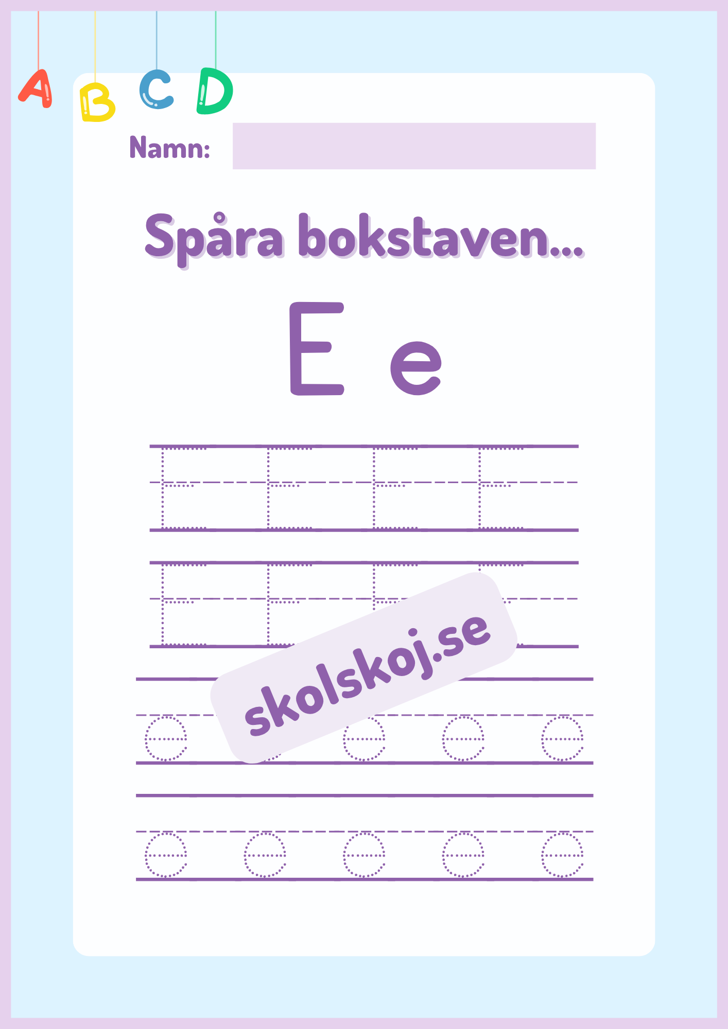 Spåra bokstäver - Alfabetet