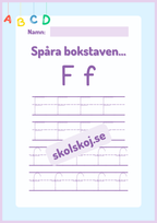 Spåra bokstäver - Alfabetet