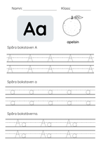 Spåra bokstäver - Hela alfabetet