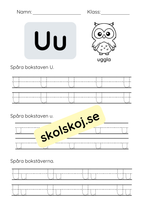 Spåra bokstäver - Hela alfabetet
