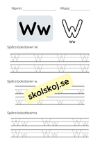 Spåra bokstäver - Hela alfabetet