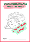 Spåra och färglägg - Prick till prick - Christmas edition