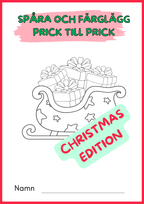 Spåra och färglägg - Prick till prick - Christmas edition