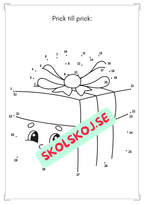 Spåra och färglägg - Prick till prick - Christmas edition
