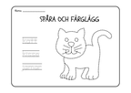 Spåra och färglägg - Tema djur