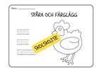 Spåra och färglägg - Tema djur