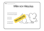 Spåra och färglägg - Tema djur