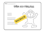 Spåra och färglägg - Tema djur