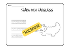 Spåra och färglägg - Tema djur