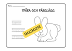 Spåra och färglägg - Tema djur