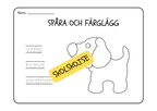 Spåra och färglägg - Tema djur