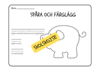 Spåra och färglägg - Tema djur