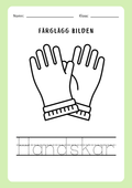 Spåra orden och färglägg bilderna - Häfte