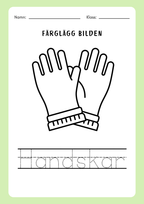 Spåra orden och färglägg bilderna - Häfte