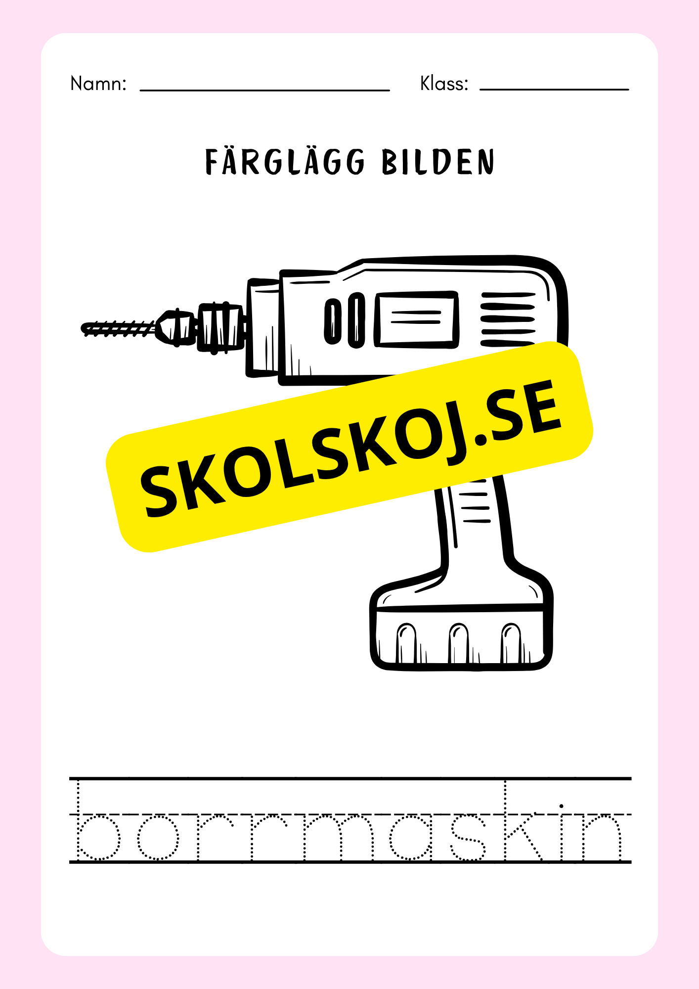 Spåra orden och färglägg bilderna - Häfte