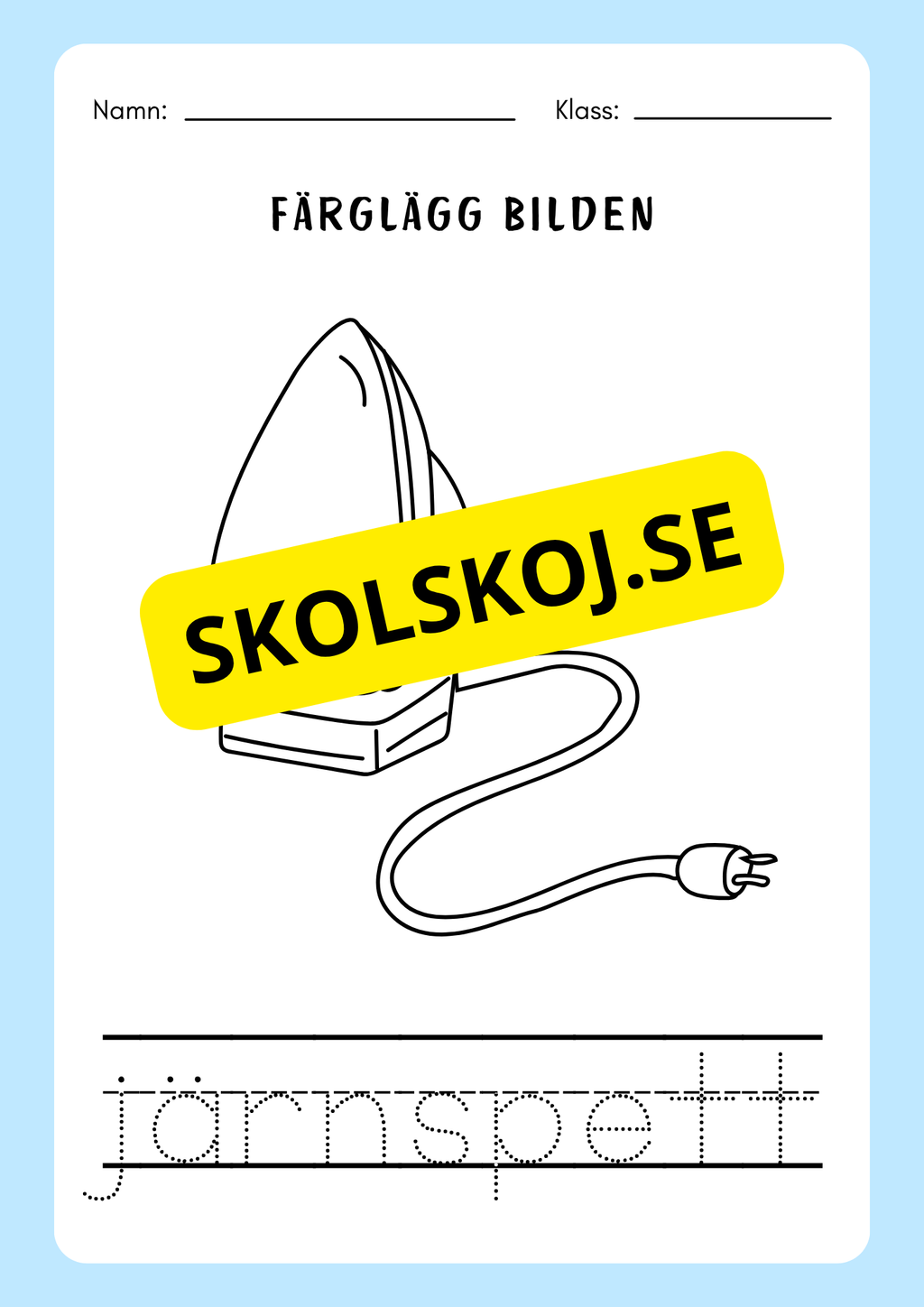 Spåra orden och färglägg bilderna - Häfte