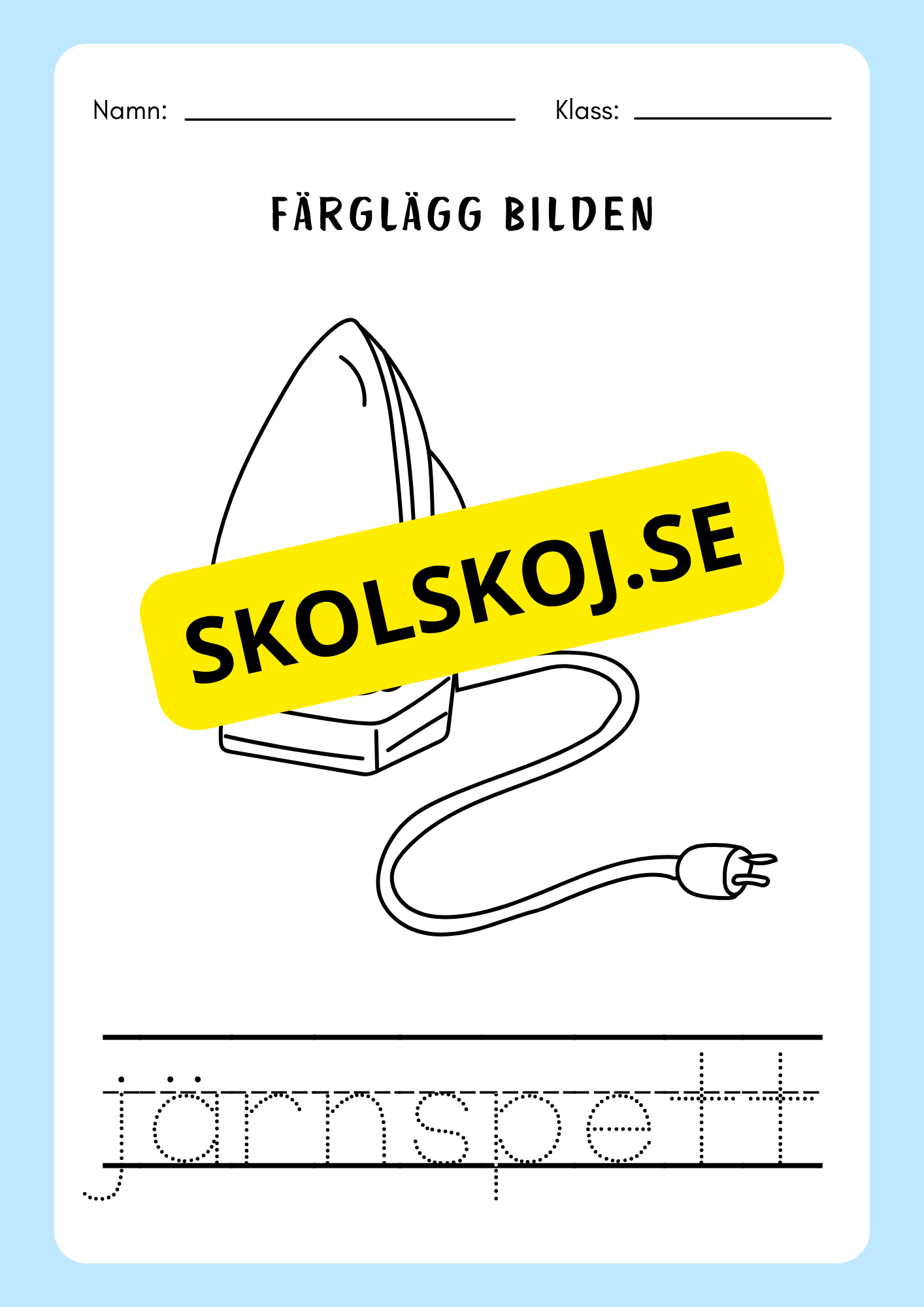 Spåra orden och färglägg bilderna - Häfte