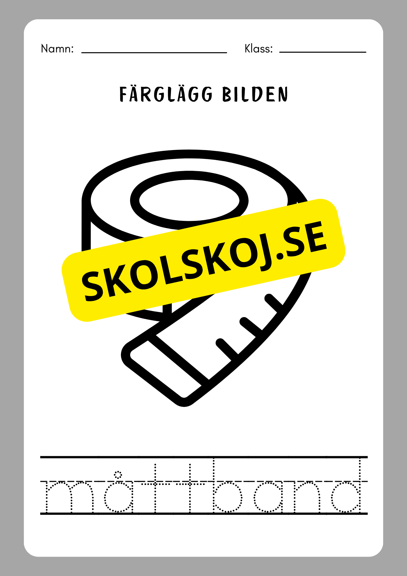 Spåra orden och färglägg bilderna - Häfte
