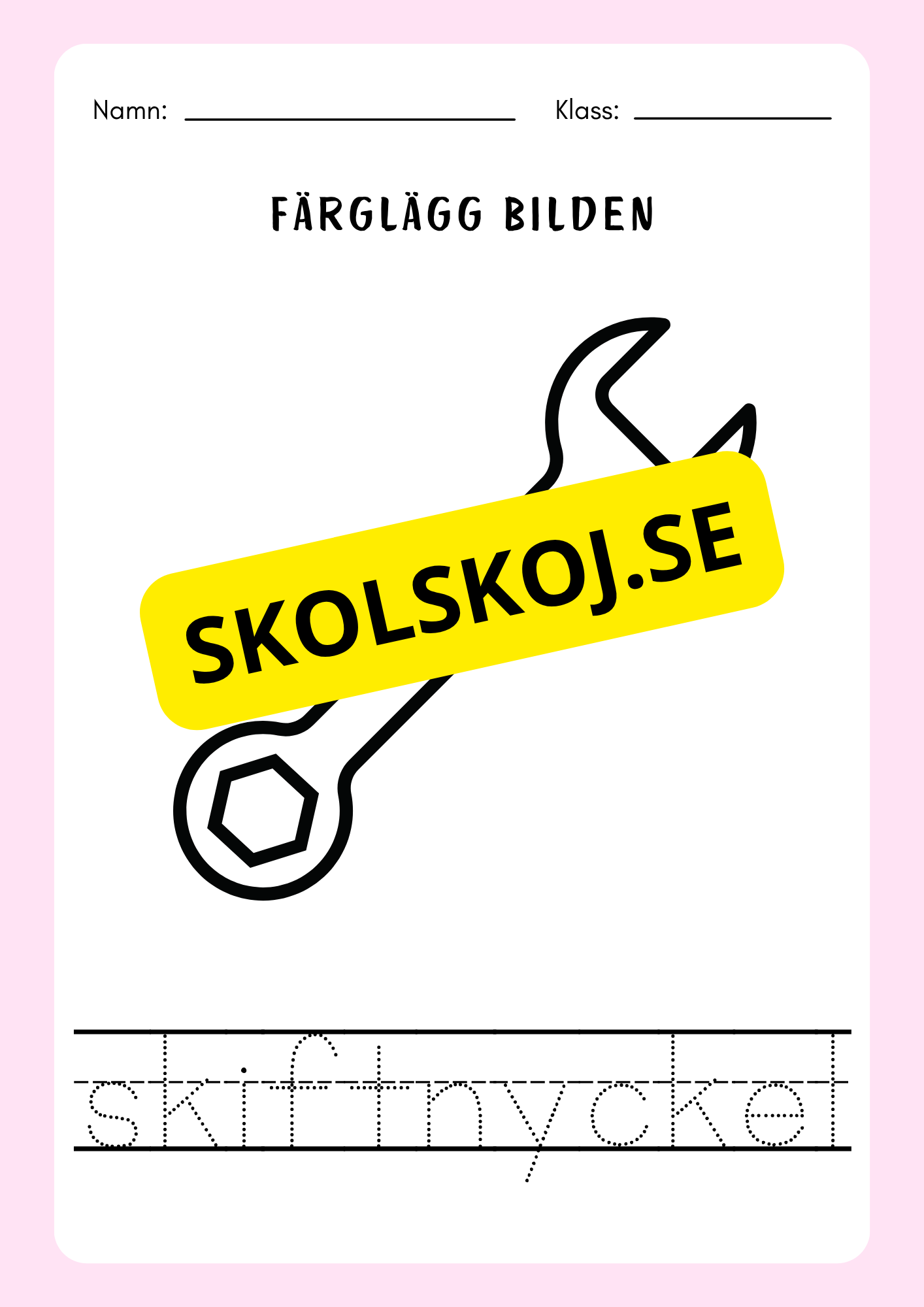 Spåra orden och färglägg bilderna - Häfte