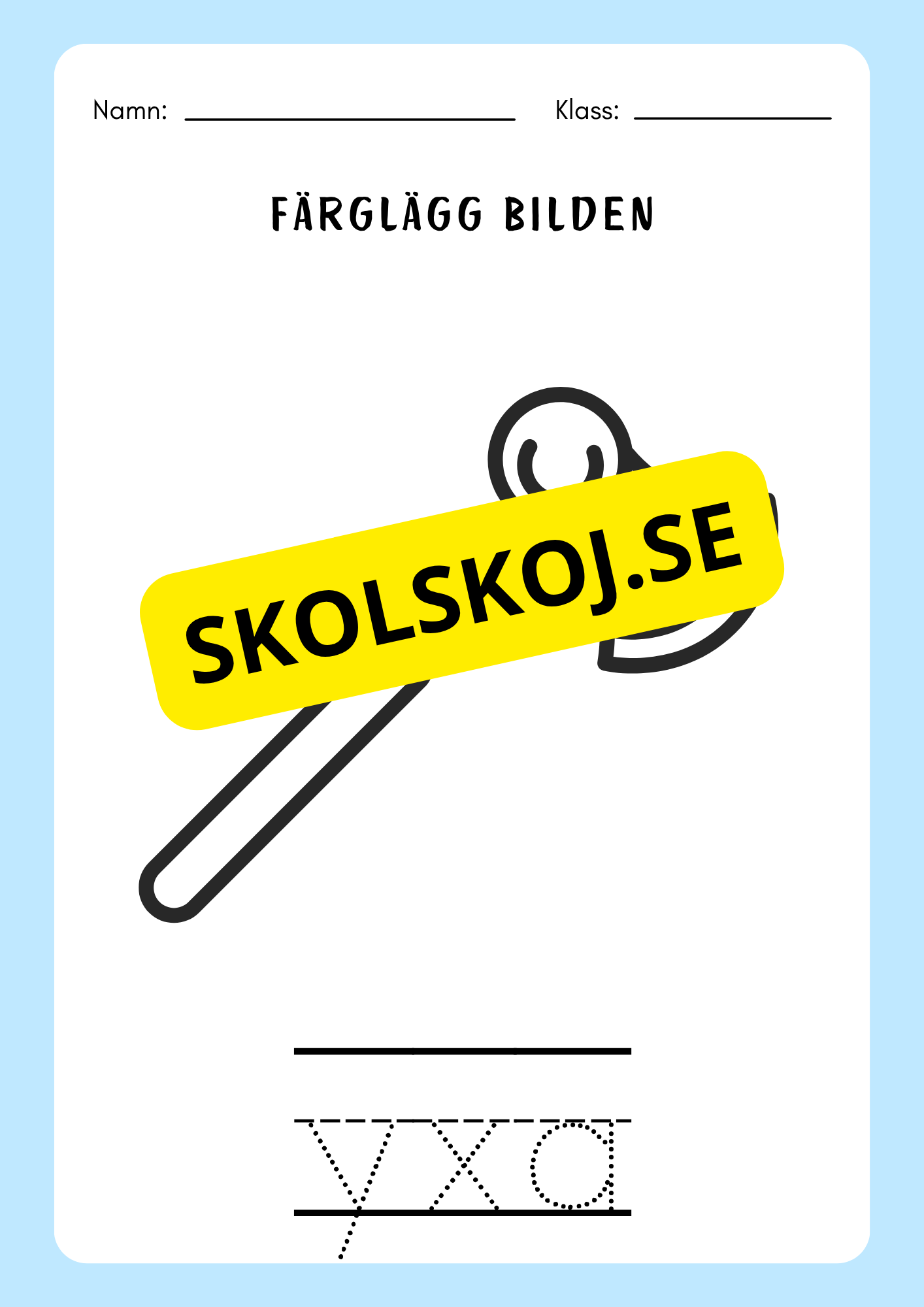 Spåra orden och färglägg bilderna - Häfte