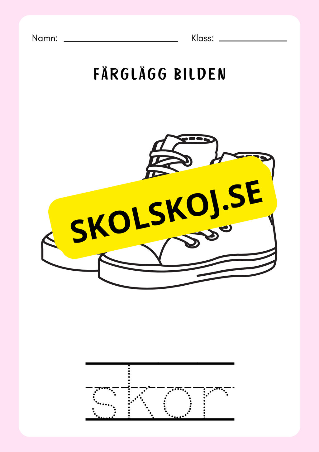 Spåra orden och färglägg bilderna - Häfte