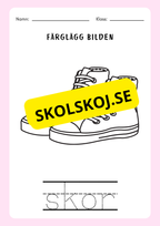 Spåra orden och färglägg bilderna - Häfte