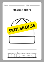 Spåra orden och färglägg bilderna - Häfte