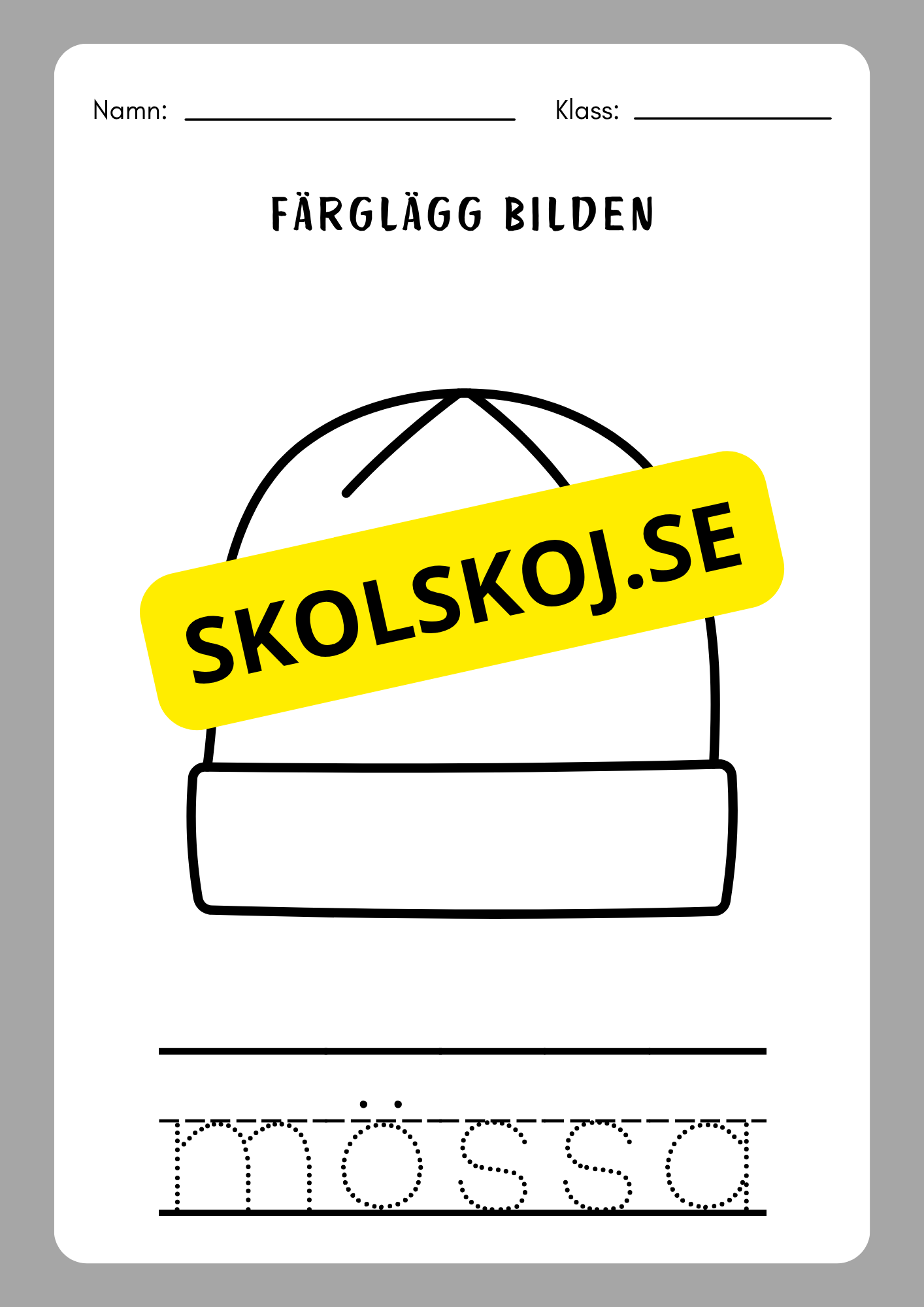 Spåra orden och färglägg bilderna - Häfte