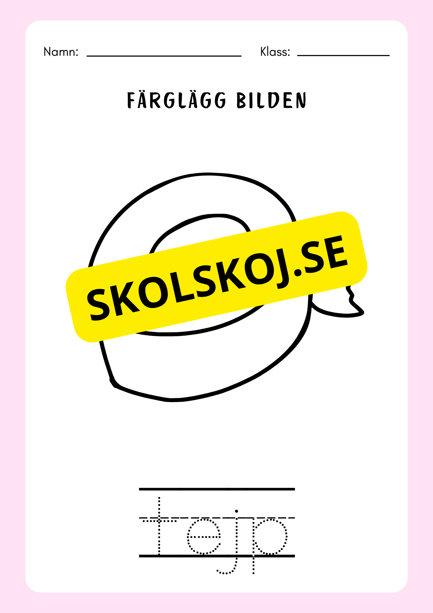 Spåra orden och färglägg bilderna - Häfte