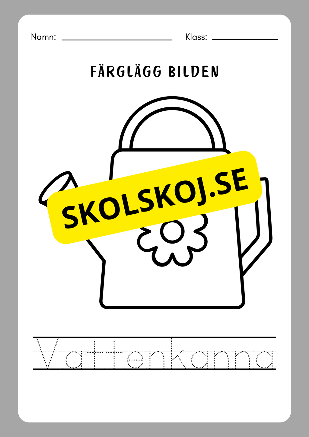 Spåra orden och färglägg bilderna - Häfte