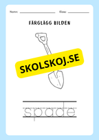 Spåra orden och färglägg bilderna - Häfte
