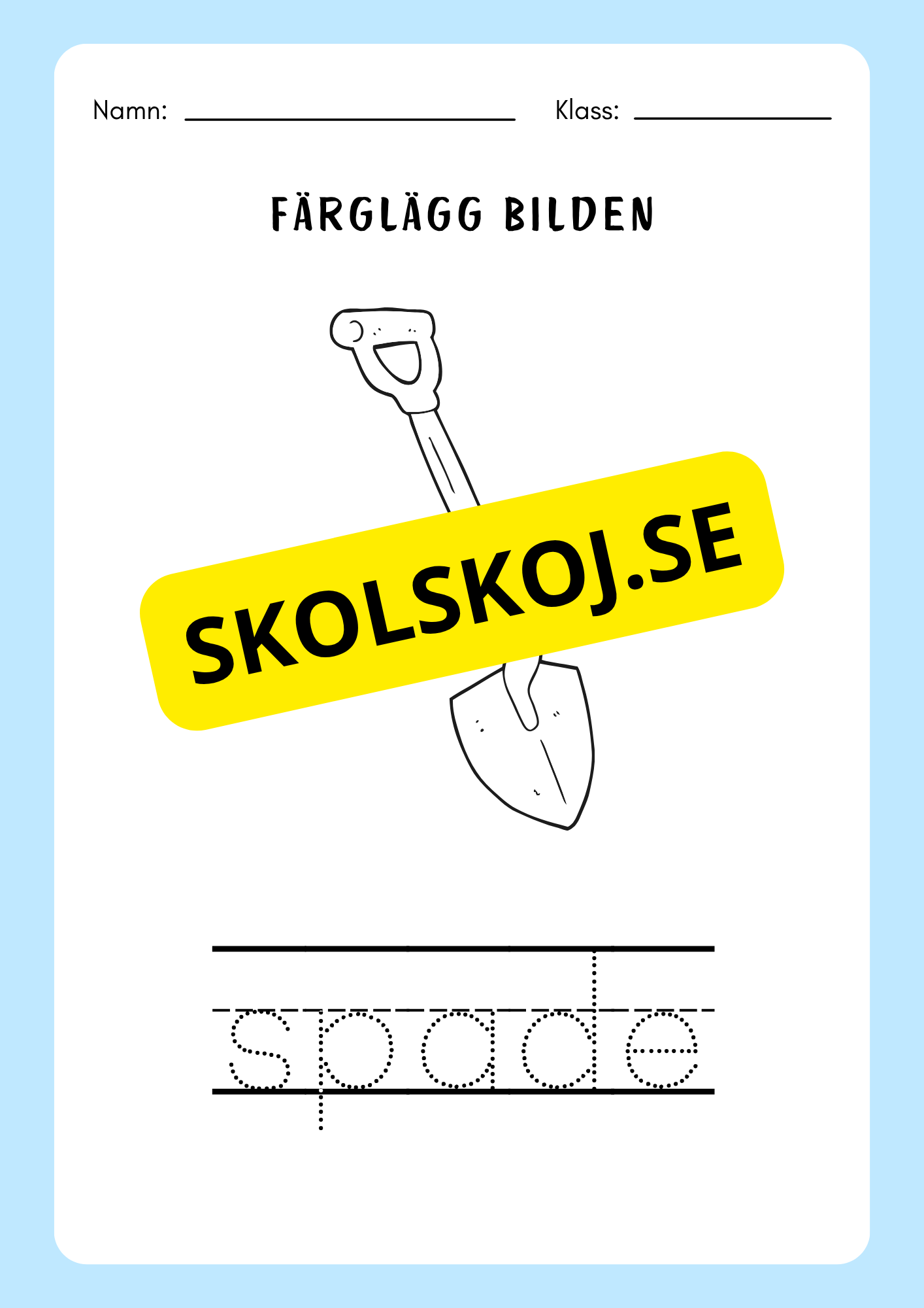 Spåra orden och färglägg bilderna - Häfte
