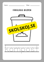 Spåra orden och färglägg bilderna - Häfte