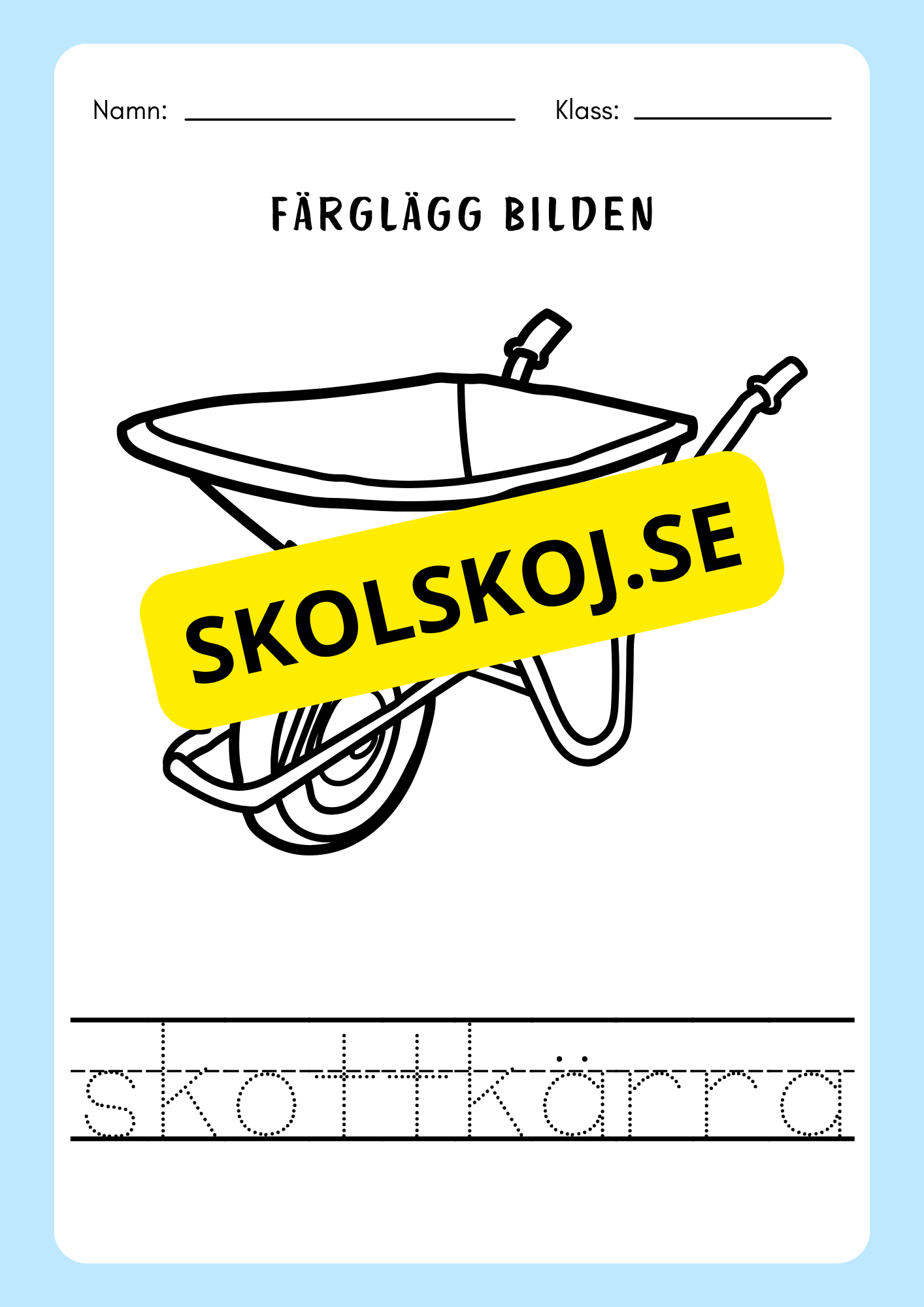 Spåra orden och färglägg bilderna - Häfte