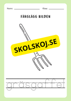 Spåra orden och färglägg bilderna - Häfte