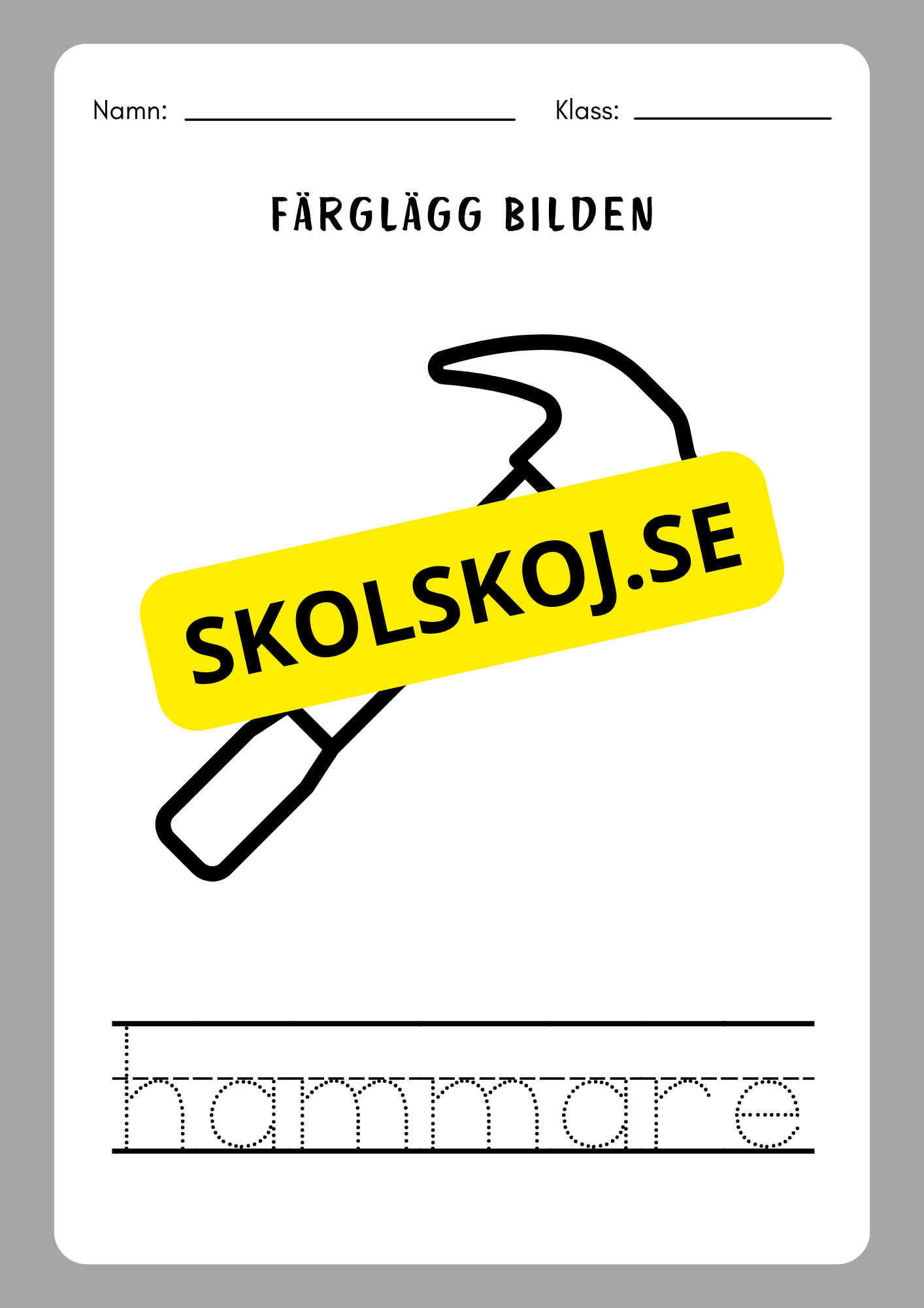 Spåra orden och färglägg bilderna - Häfte