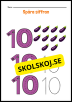 Spåra siffror - Häfte - 1- 10