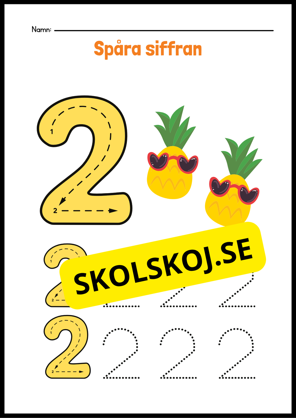 Spåra siffror - Häfte - 1- 10
