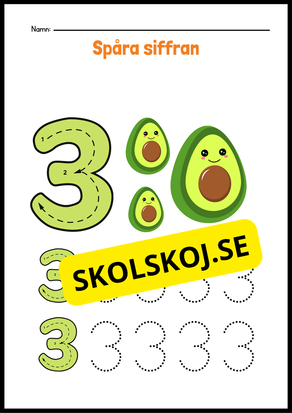 Spåra siffror - Häfte - 1- 10