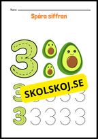 Spåra siffror - Häfte - 1- 10
