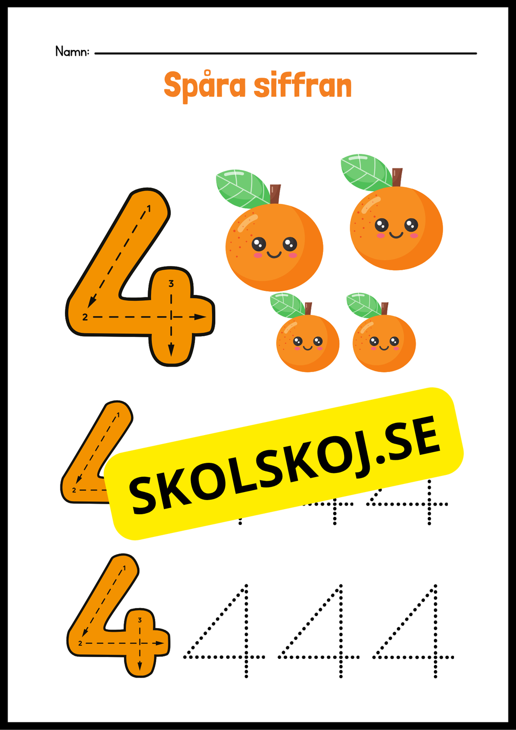 Spåra siffror - Häfte - 1- 10